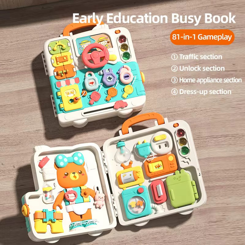 Zalati Busy Board Montessori Avec Lumières LED – 6 Interrupteurs – Jeu De Pêche – Voyage