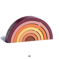 Arc-en-ciel Empilable en Bois : Une Invitation à la Créativité et à l'Éveil 🌈✨