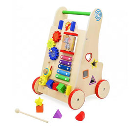 Trotteur Montessori en bois  pour bébé - Table activité bébé -