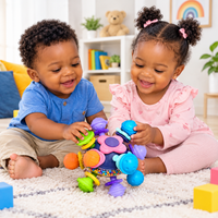 Balle Sensorielle 3 en 1 pour Bébé – Space Teether Ball