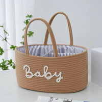 Panier de Rangement pour Bébé avec Poignées – Panier Organisateur Chambre Bébé – Coton Tressé – Plusieurs Couleurs