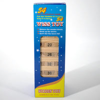 Jeu d’Équilibre en Bois – Tour de Blocs Empilables Numérotés – 54 Pièces – Jeu d’Adresse et de Réflexion pour Enfants et Adultes