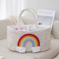 Panier de Rangement pour Bébé avec Poignées – Panier Organisateur Chambre Bébé – Coton Tressé – Plusieurs Couleurs