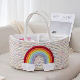 Panier de Rangement pour Bébé avec Poignées – Panier Organisateur Chambre Bébé – Coton Tressé – Plusieurs Couleurs