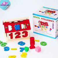 Maison avec Kit Couleurs, Formes Et Chiffres Montessori