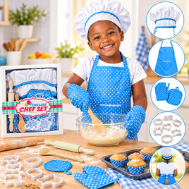 Kit Cuisine Enfant – Petit Chef 👨🍳👩🍳🍪 rose et bleu