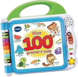 VTech - Mon Imagier Bilingue, Imagier Parlant Mes 100 Premiers Mots, Livre Sonore, 12 Pages Illustrées et Interactives, Jouet Éducatif, Cadeau Enfant Dès 18 Mois - Contenu en Français et Anglais