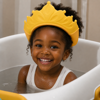 Couronne de Bain Enfant – Fini les Larmes Pendant le Shampooing ! 👑🛁