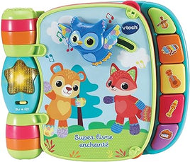 VTech - Super Livre Enchanté des Baby Loulous Bleu, Livre Interactif Bébé - 6 /36 Mois - Contenu Français