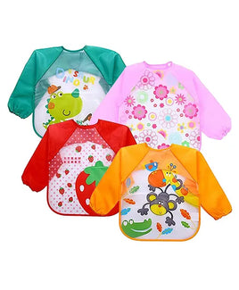 Bavoir Bébé Imperméable à Manches Longues – Protection Complète & Motifs Colorés