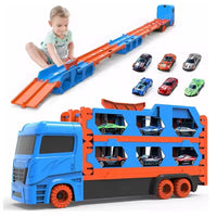Camion Transporteur avec Mini Voitures et Piste – Jouet Garçon