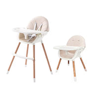 Chaise haute design scandinave évolutive 2 positions pied métal couleur bois solide