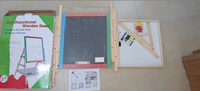 &nbsp;Tableau Double-Face en Bois pour Enfants – Hauteur Réglable