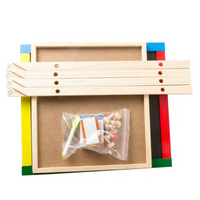 &nbsp;Tableau Double-Face en Bois pour Enfants – Hauteur Réglable