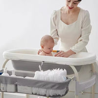 Baignoire Pliable sur pied pour Bébé - table langer 2 en 1