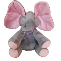 Peluche Éléphant Musicale – Jouet Interactif Doux pour Bébé. Oreilles qui bougent