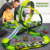 🦖 Circuit de Course Dino Adventure – Piste Flexible avec Camions et Dinosaures