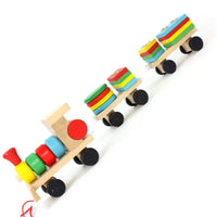 Montessori Le Train de Blocs en Bois