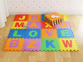 Tapis Puzzle Éducatif en Mousse – Lettres de l’Alphabet, Multicolore