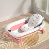Baignoire Bébé Pliable avec Coussin Confort Étoilé avec thermomètre