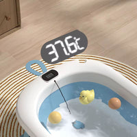 Baignoire Bébé Pliable avec Coussin Confort Étoilé avec thermomètre