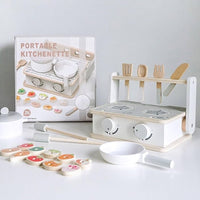 *Dinette en Bois – Set Cuisine Grillade &amp; Brochettes | Jouet Éducatif Montessori* 🍳🍢