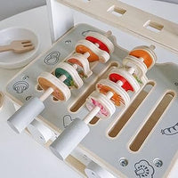 *Dinette en Bois – Set Cuisine Grillade &amp; Brochettes | Jouet Éducatif Montessori* 🍳🍢