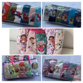 Lot de Culottes Enfant avec Héros et Personnages – Pack de 6*