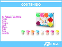 Pâte à modeler de 8 couleurs