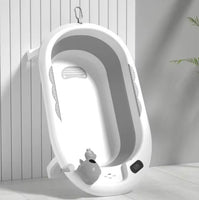 🛁 Baignoire pliable pour bébé avec coussin ergonomique – Confort  avec thermomètre ; sécurité dès la naissance