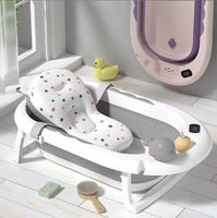 🛁 Baignoire pliable pour bébé avec coussin ergonomique – Confort  avec thermomètre ; sécurité dès la naissance