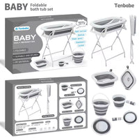 ensemble de bain sur pied avec transat de bain et accessoires