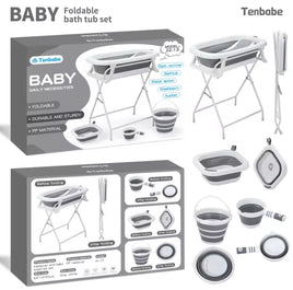 ensemble de bain sur pied avec transat de bain et accessoires