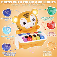 Piano Musical Éducatif pour Bébé – Sons d’Animaux, Lumières & Musique*