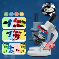 *Coffret Microscope Scientifique pour Enfants – 200x à 1200x avec Accessoires (42x29x9,6 cm)*