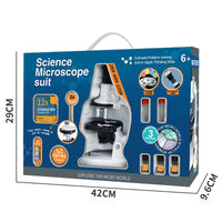 *Coffret Microscope Scientifique pour Enfants – 200x à 1200x avec Accessoires (42x29x9,6 cm)*