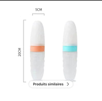 Biberon cuillere Cuillère de distribution d'aliments pour bébés en silicone