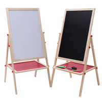 Tableau Double Face pour Enfants – Ardoise &amp; Tableau Blanc avec Accessoires