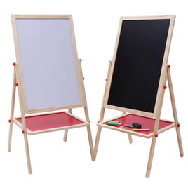 Tableau Double Face pour Enfants – Ardoise &amp; Tableau Blanc avec Accessoires