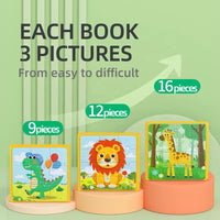 Puzzle 3 faces theme zoo