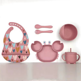Set Repas en silicone Pour Enfant - 6pieces , 5 Couleurs au Choix (Copie)