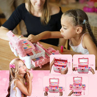 Mallette de Maquillage pour Enfant – Coffret Beauté Complet avec Miroir