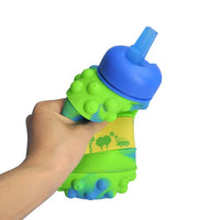 Gourde Pliable en Silicone – Colorée et Ludique – Avec Mousqueton 550 Ml
