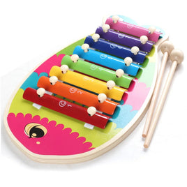 xylophone en bois educatif en forme de poisson
