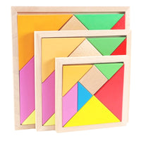 Tangram en bois coloré