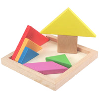 Tangram en bois coloré