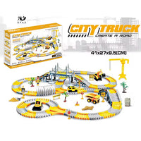 Circuit De Course voiture jaune CITY TRUCK 355 Pièces