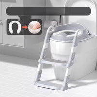 Réducteur de Toilette avec Escalier Réglable pour Enfant