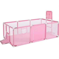 Parc de jeu rose xxl avec panier de basket