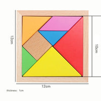 Tangram en bois coloré